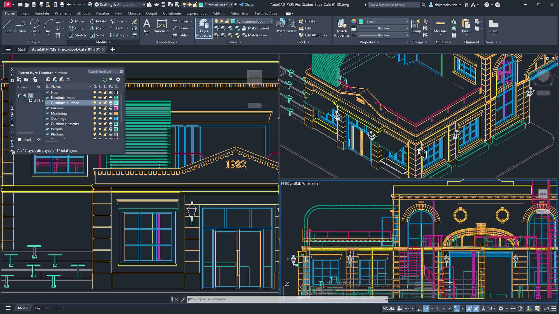 AutoCAD interface and tools