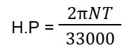 Horse Power in F.P.S