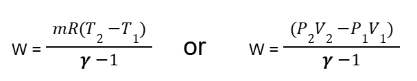 formula for Reversible Adiabatic Process