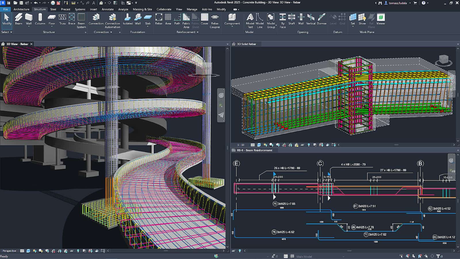 Revit interface showing architectural 3D drawings — Pakistan 2025