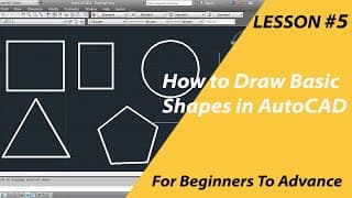 Thumbnail for How to draw Basic Shapes in AutoCAD?