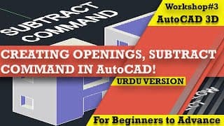 Thumbnail for Union & Subtract in AutoCAD